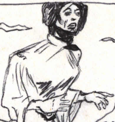 kid's drawing of Princes Leia (detail)