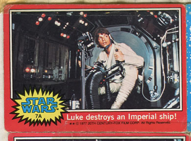 star wars trading card