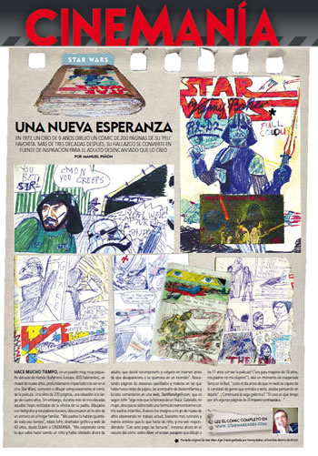 cinemania page about Star Wars age 9 comic