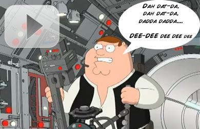 family guy tie fighter attack!