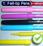 felt tip pens