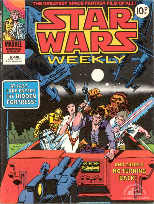 Star Wars Weekly comic no.10 cover