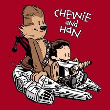sam watterson style picture of han and chewie