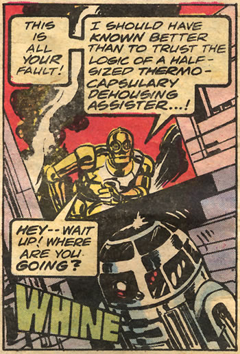 panel of the 1977 marvel star wars comic