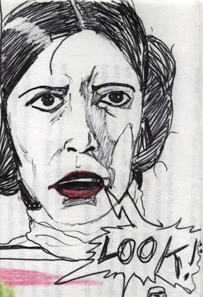 princess leia in a star wars comic page detail image