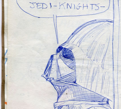 Darth Vader in a star wars comic detail image