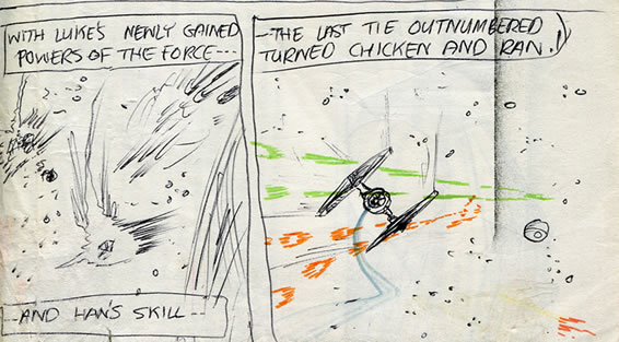 tie fighter comic page detail image