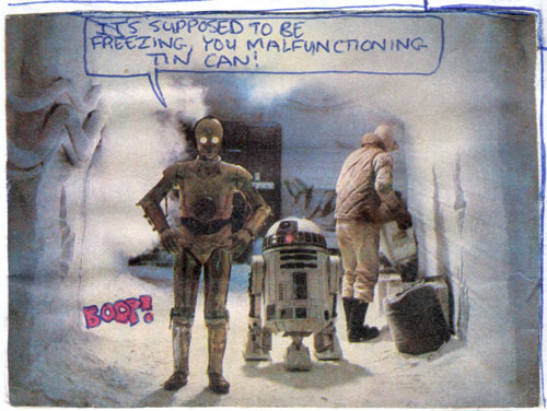 threepio and artoo in the rebel base on hoth photo