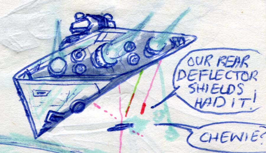 imperial star destroyer comic page detail