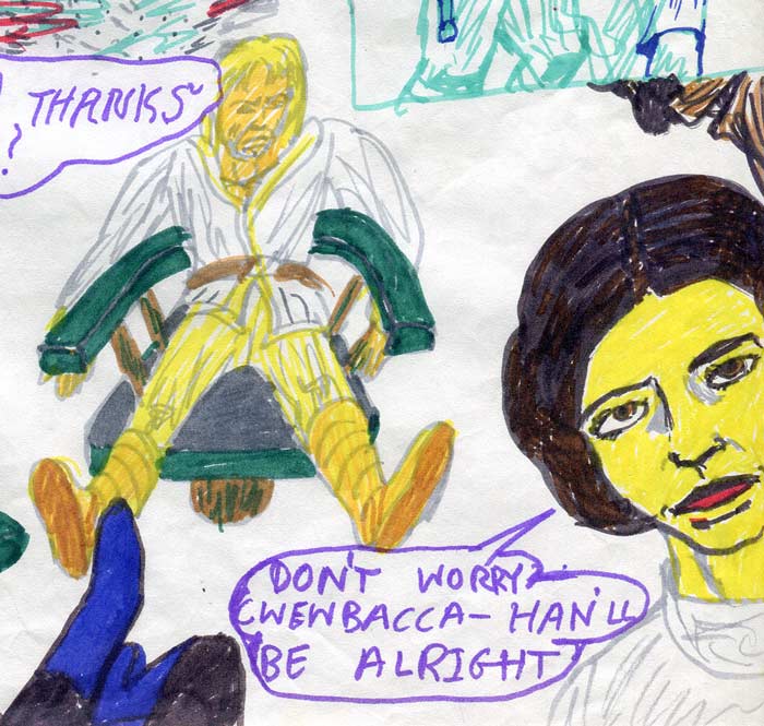 unhappy luke—kids' star wars comic page image detail